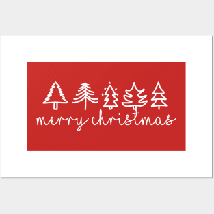 Merry Christmas Trees Posters and Art